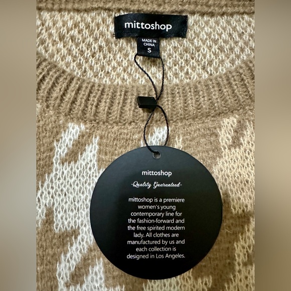 MittoShop Oversized Houndstooth Sweater - Picture 3 of 4